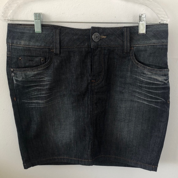 Esprit /Denim 94107 Dark‎ Wash Miniskirt Sz 28 - NWT - Picture 1 of 13